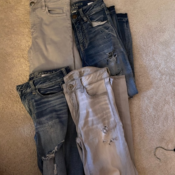 BUNDLE - 4 american eagle jeans - Picture 1 of 5